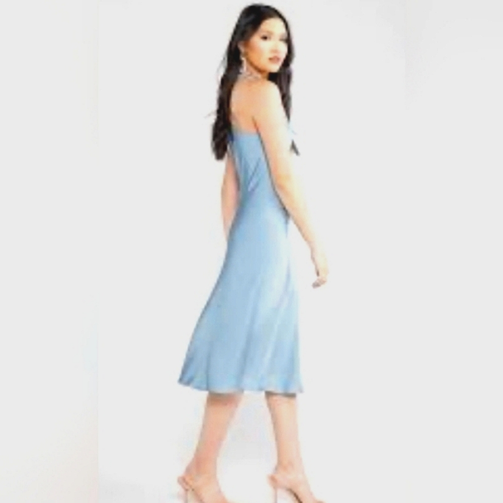 NWT🔥$335 Chloe Kristyn's Sleek "New Blue" Nina Sleeveless Dress 🤩 Sz Sm - Picture 2 of 13
